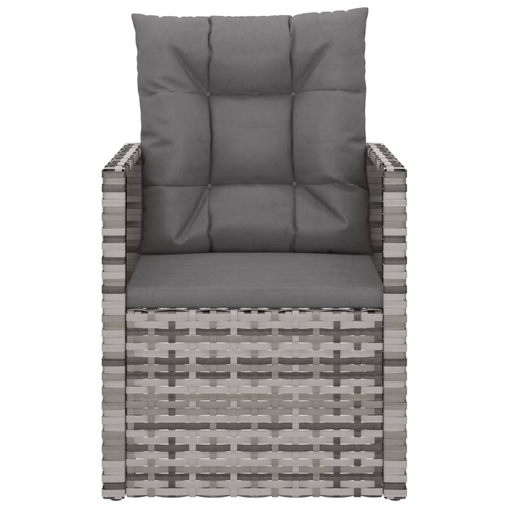 Fauteuil de Jardin LOVY Résine Tressée Gris + Coussin Anthracite | monsalon-jardin