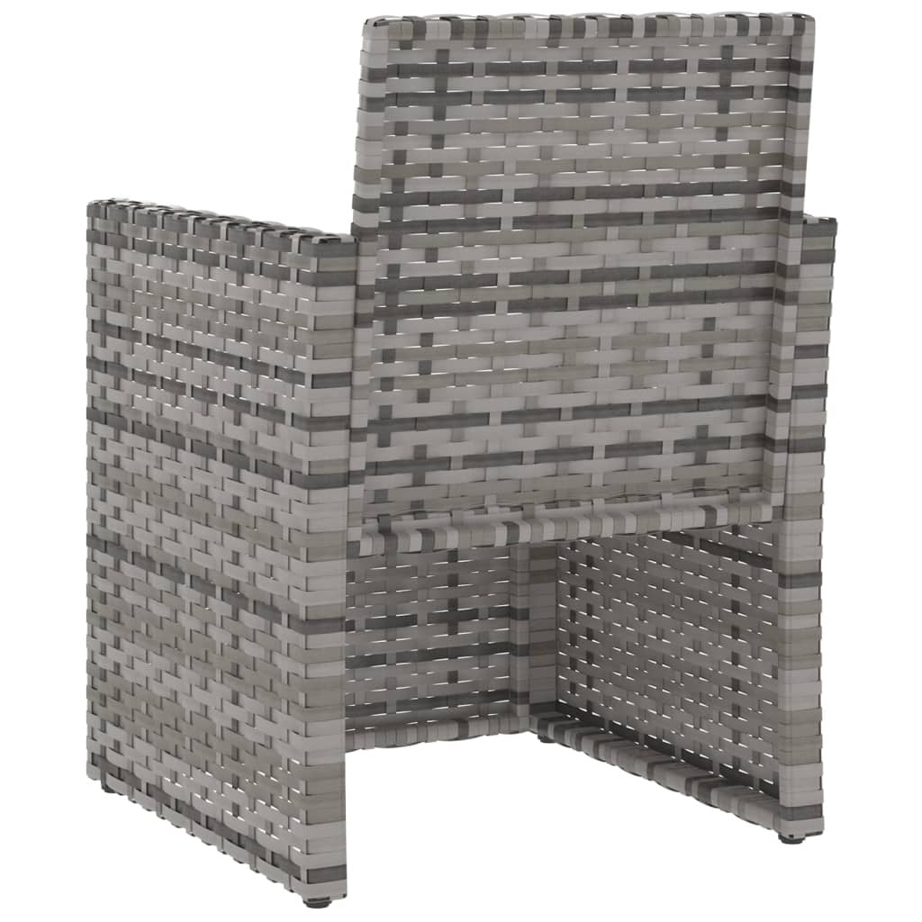 Fauteuil de Jardin LOVY Résine Tressée Gris + Coussin Anthracite | monsalon-jardin