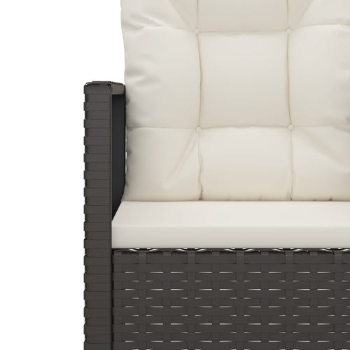 Fauteuil de Jardin BELLY en Résine Tressée Noir + Coussins | monsalon-jardin